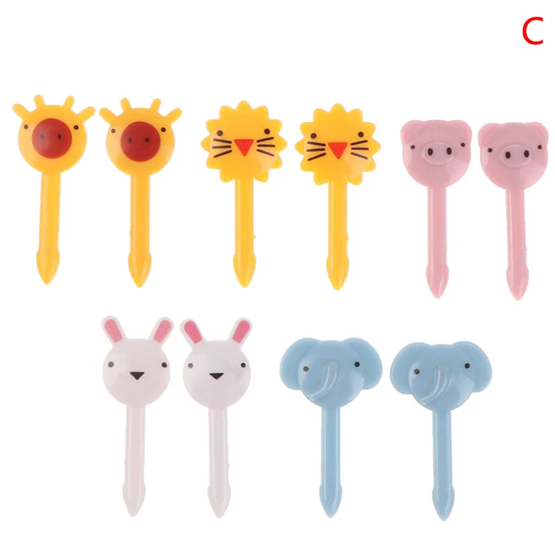 6 10 Mini Fruit Forks Children Kids Cute Snack Food Picks Toothpicks Zpaxo C