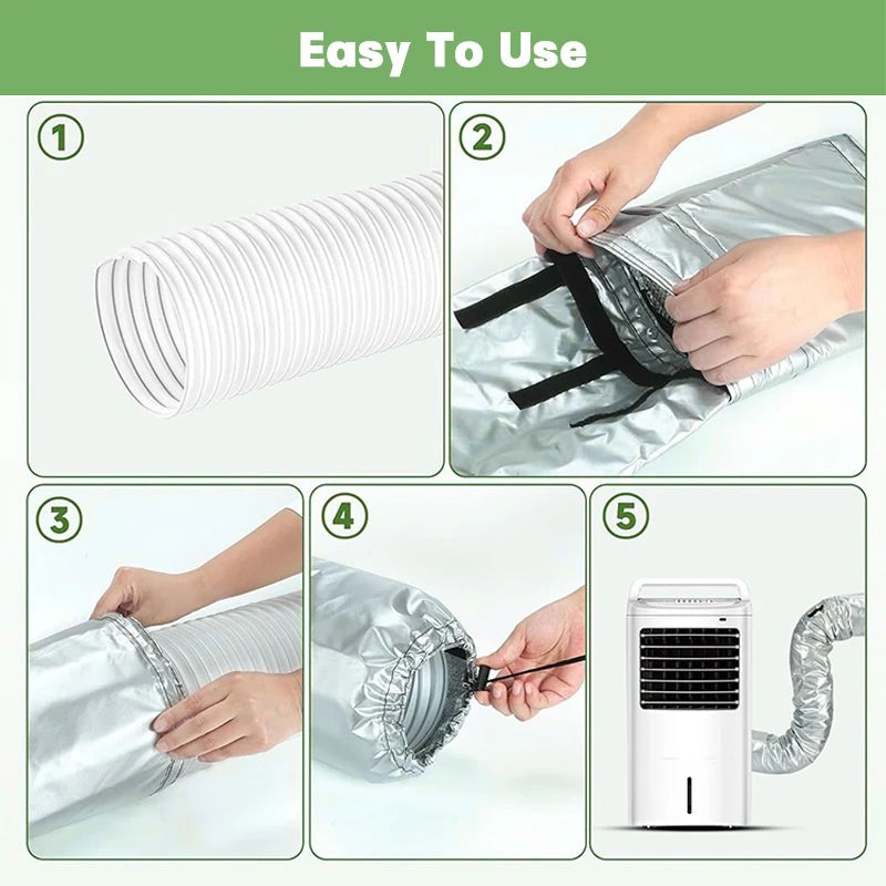 Portable Air Conditioning Hose Cover Universal Insulation Dustproof