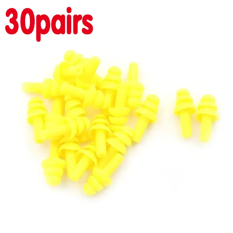 Silicone Earplugs 10–50 Pairs – Waterproof Noise Reduction