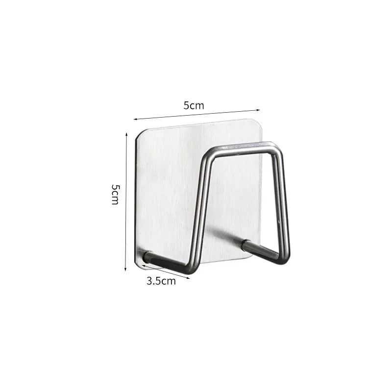 Stainless Steel Sink Sponge Holder – Self-Adhesive Drying Rack