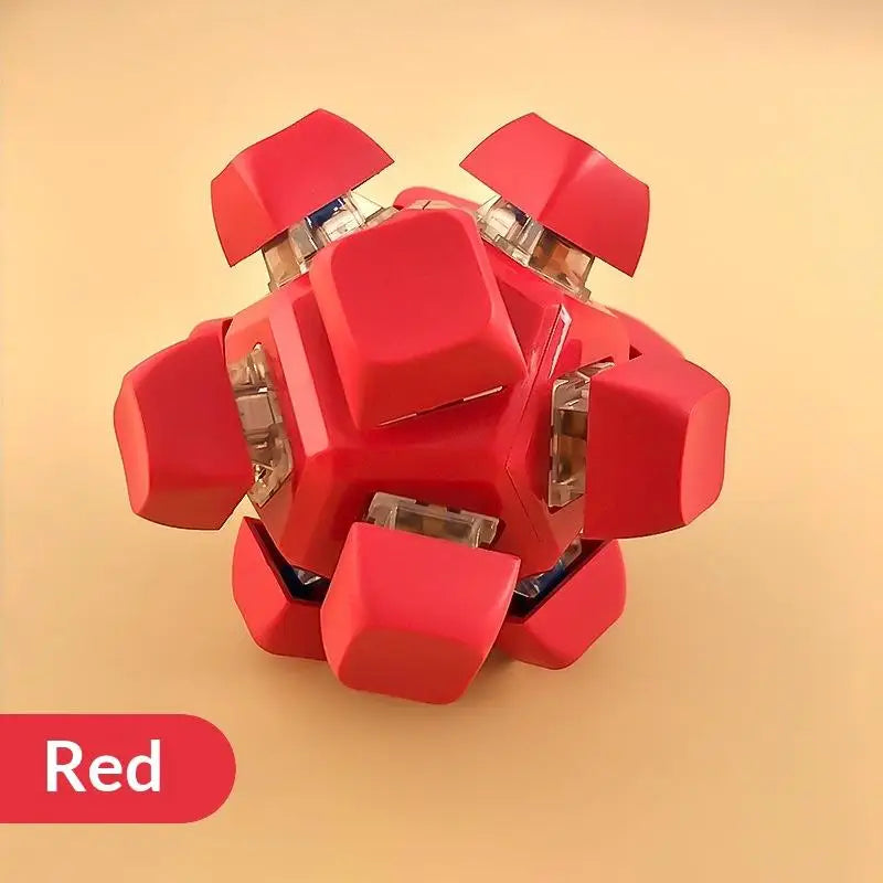 ▶1PCS Stress Reliever 12 Key Flashing Light Stress Relieving Keyboard Ball Fingertip Pressing Gift Toy Zpaxo A4