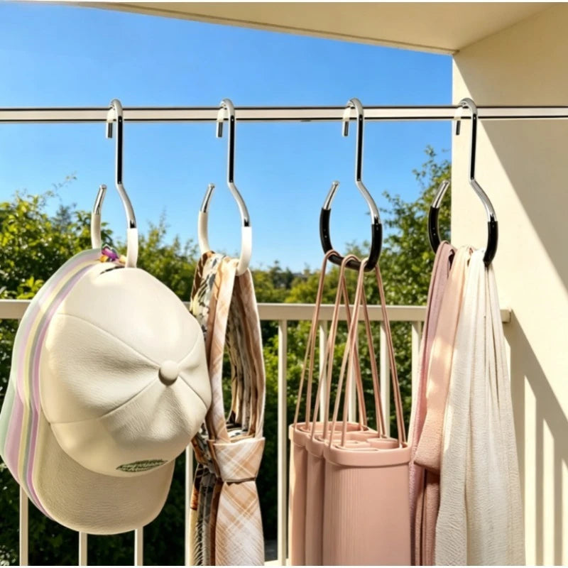 Metal Hat Rack Space Saver Hanger Scarves Ties Bags Portable Storage