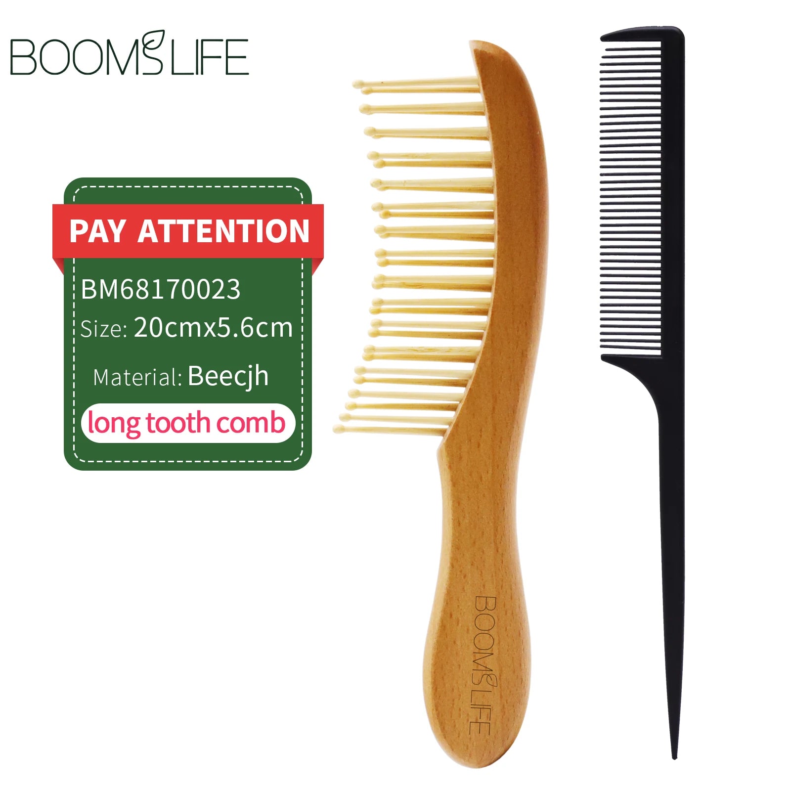 Wooden Hair Brush Wide Tooth Wet Hair Combs Anti-Static Styling Comb for Long Hair Head Acupuncture Point Massage Gift for Women Zpaxo 2pc Comb China Mainland