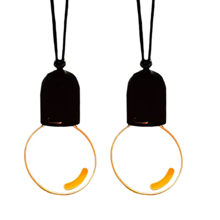 Retro Bulb Car Rearview Mirror Pendant – Warm White LED Ornament Car Interior Ornament Zpaxo 2PCS
