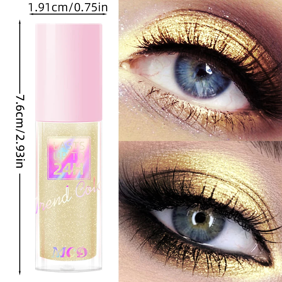 6 Glitter Liquid Eye Shadow-metallic Smudge-proof Makeup Gifts Shadow