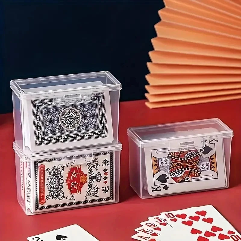 1 Playing Card Box Clear Deck Case Two Poker Images Can Be Placed NO