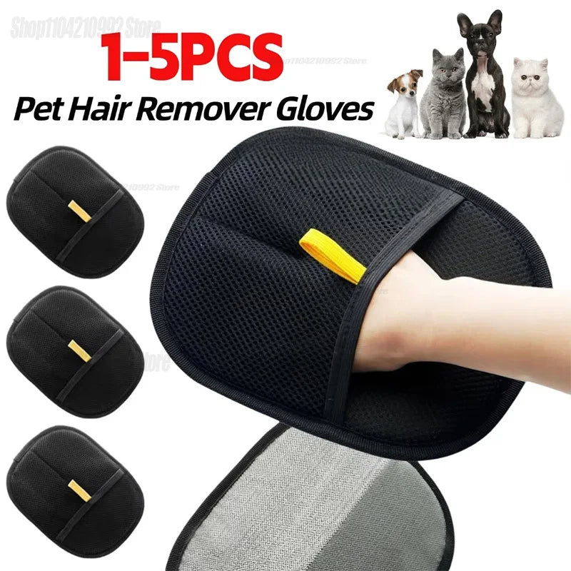 Pet Hair Remover Brush Kitten Hair Remover Gloves Deshedding Brush Glove for Dog Cat Double-Sided Fur Hair Cleaning for Carpet Zpaxo