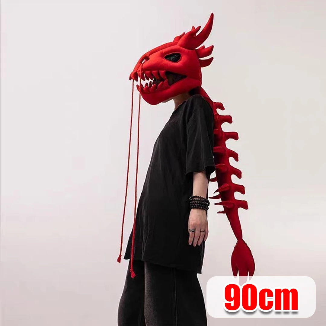 2026 Chinese Dinosaur Skeleton Plush Hoodie Roleplay Costume Mask Toy