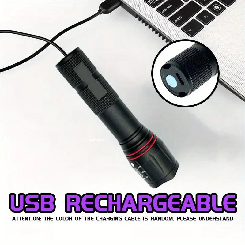 395nm UV LED Flashlight – Rechargeable Zoomable UV Torch