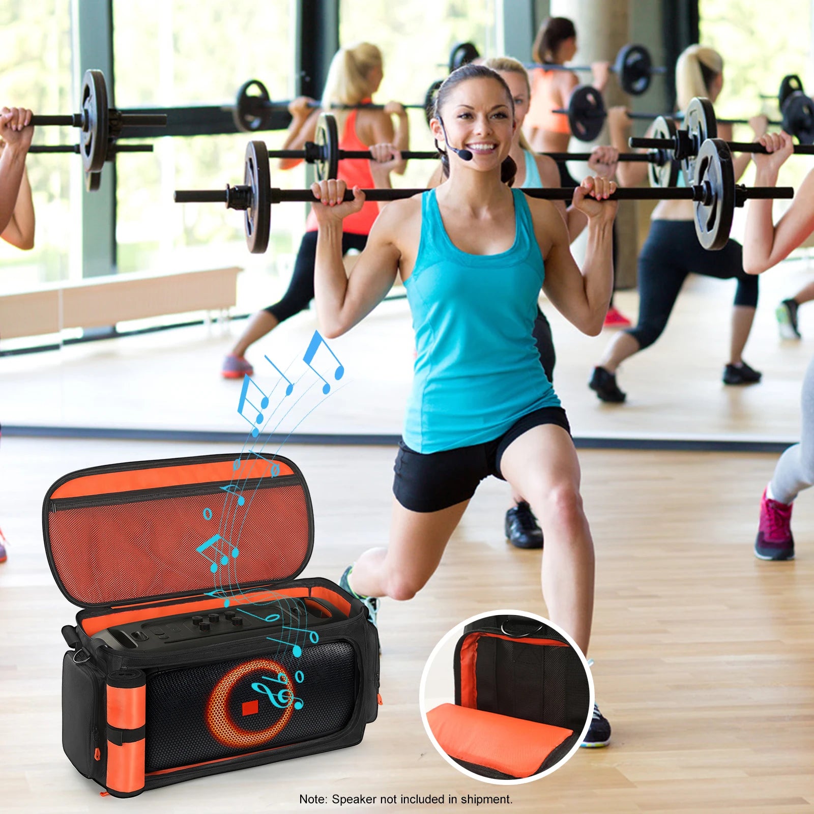 Portable Speaker Carry Tote Bag Shockproof Protective Shoulder Strap
