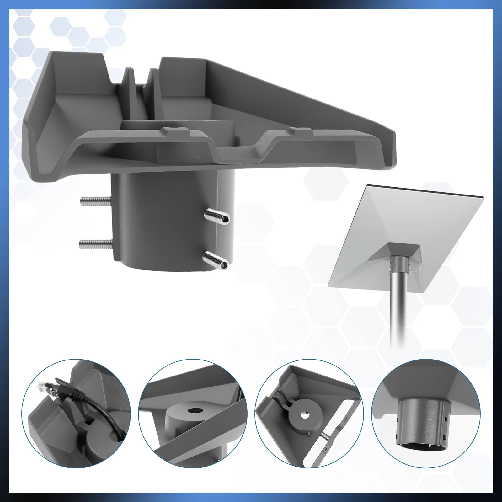 Mounting Pole Adapter Kit for Starlink Gen 3 Dish Rustproof Aluminum Alloy Pipe Adapter Mounting Kit Diameter 1-2 Inch Pole 2025 Zpaxo