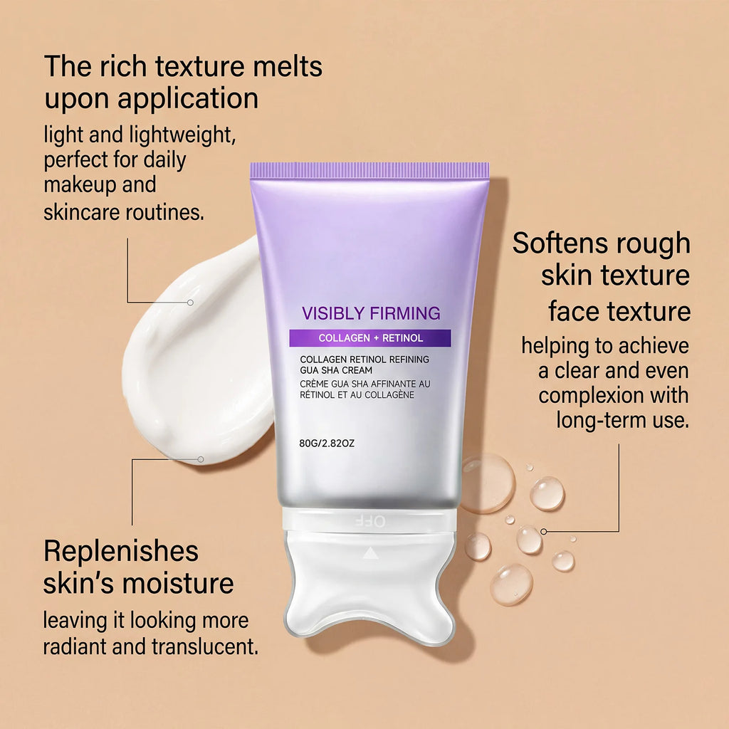 Retinol Collagen Gua Sha Lifting Face Cream 80g – Firms & Contours Lifting Face Cream Zpaxo