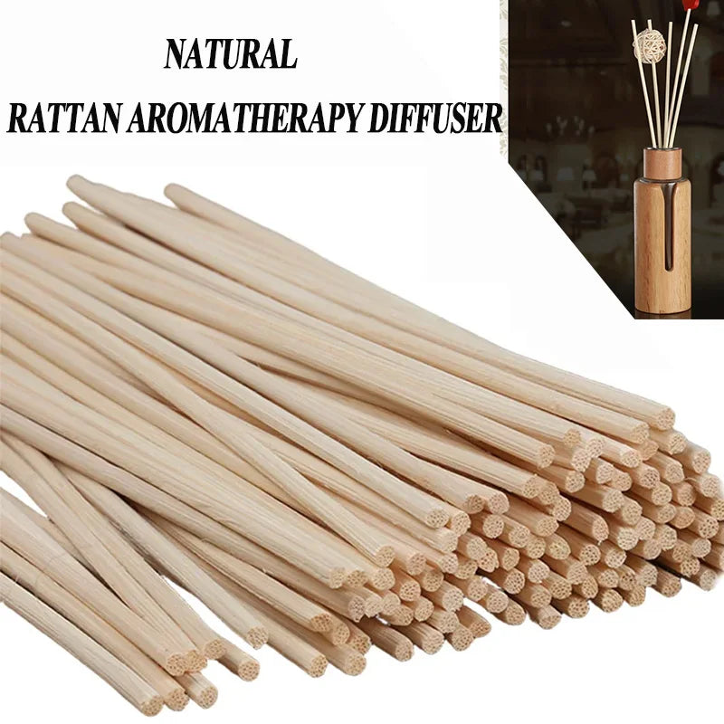 10/20/50pcs Natural DIY Wood Stickes Handmade Extra Thick Rattan Aromatherapy Diffuser Refill Sticks Woodworking Rattan Stick Zpaxo