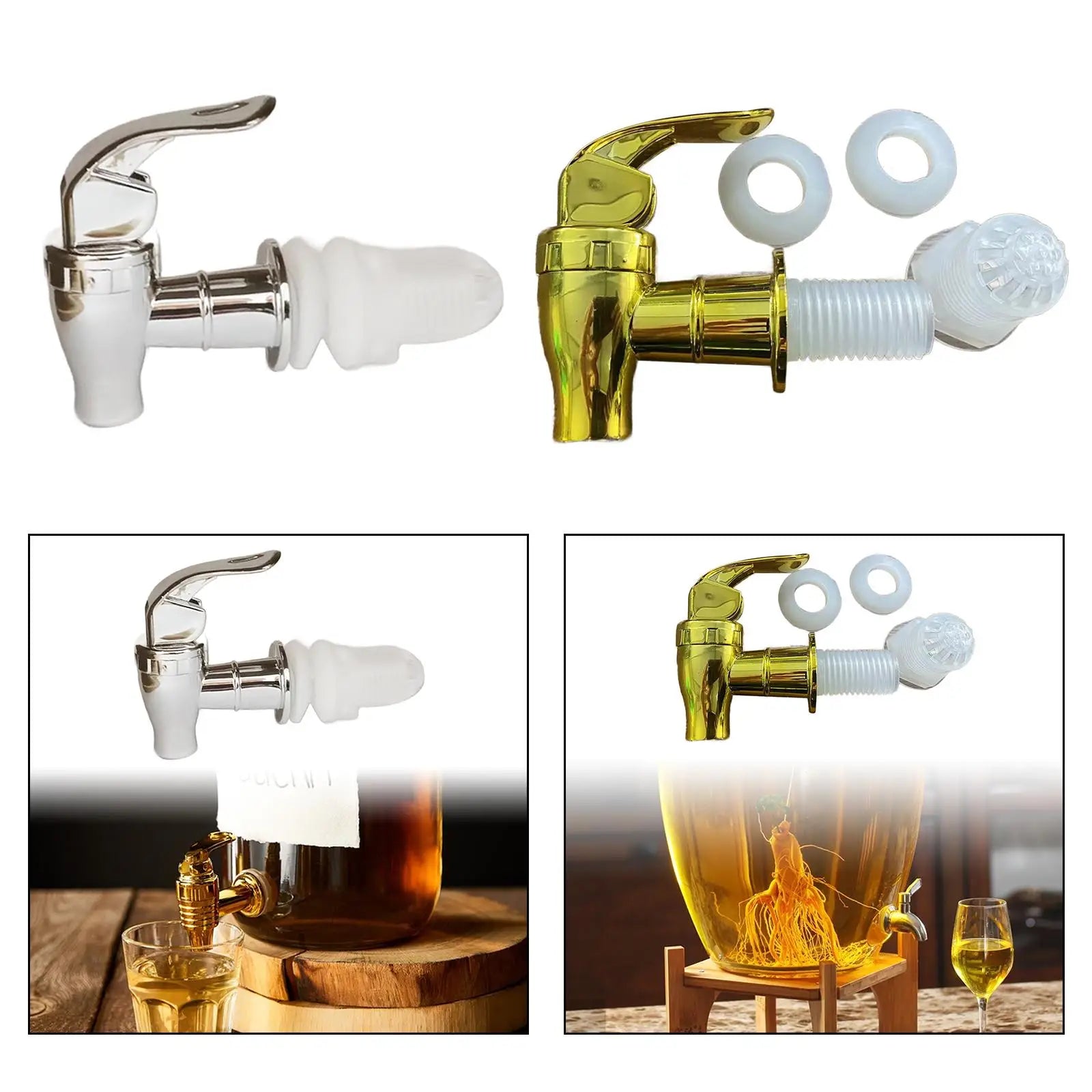 Beverage Dispenser Tap Water Dispenser Faucet Easy to Install Barrel Faucet for Fridge Restaurant Kitchen Home Juice Jar Zpaxo