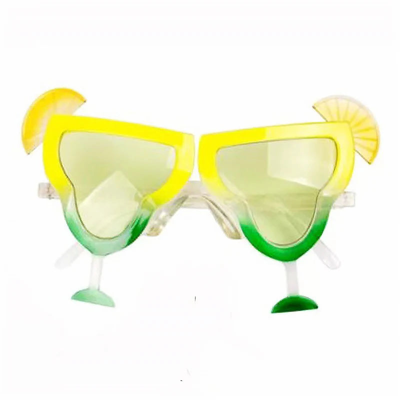 Hawaiian Plastic Glasses Flamingo Pineapple Sunglasses Summer Beach Zpaxo style10