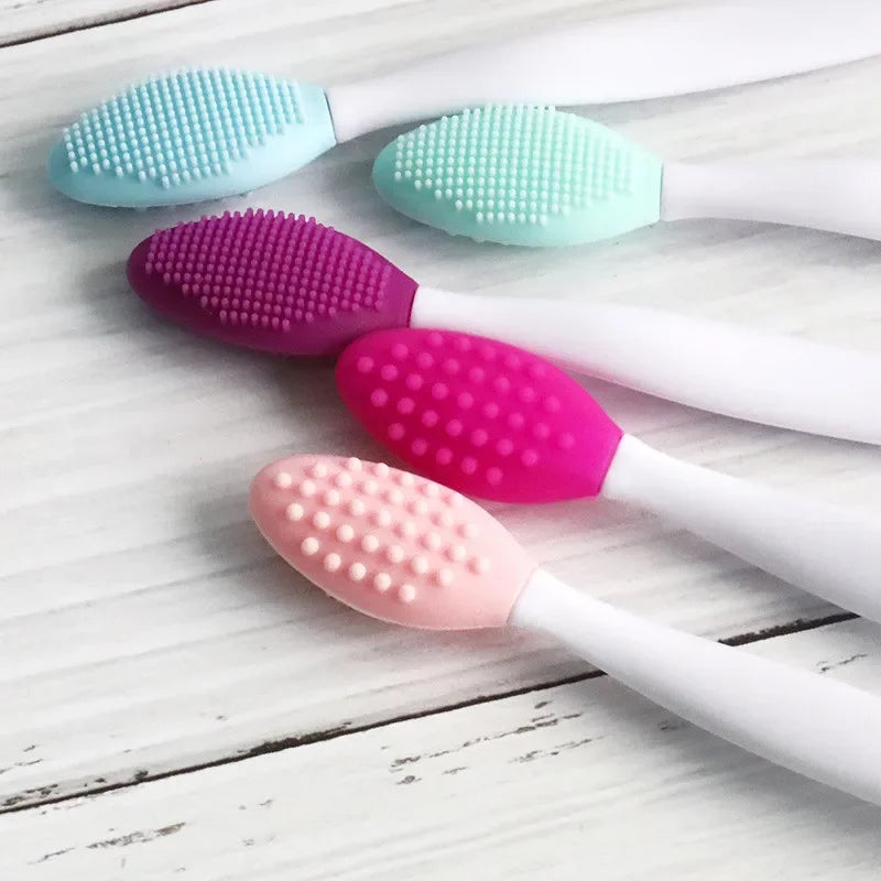 6 Colors Silicone Multifunction Wash Face Exfoliating Blackhead Cleansing Brush Lip Brush Clean Pores Professional Beauty Tools Zpaxo