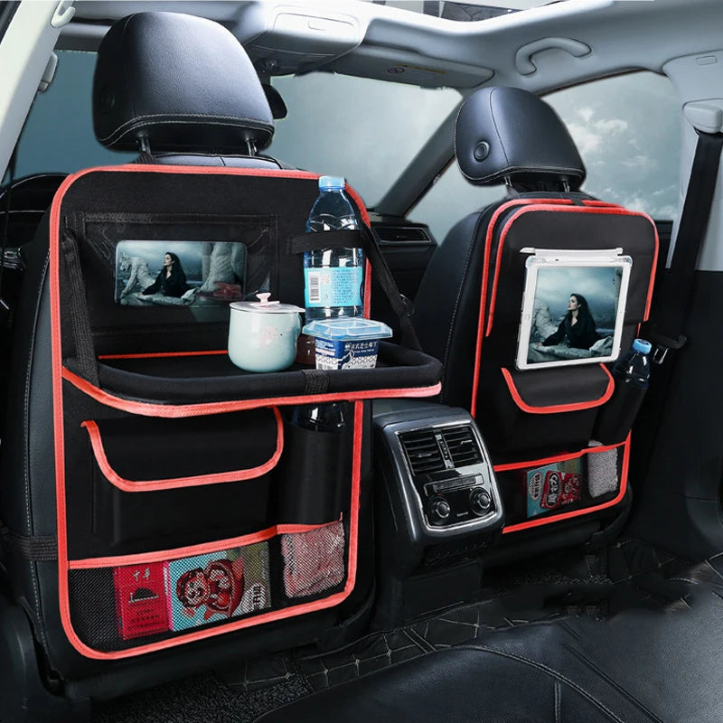 Car Backseat Organizer Tablet Holder Storage Foldable Table Tray Seat Zpaxo 2pc red China Mainland