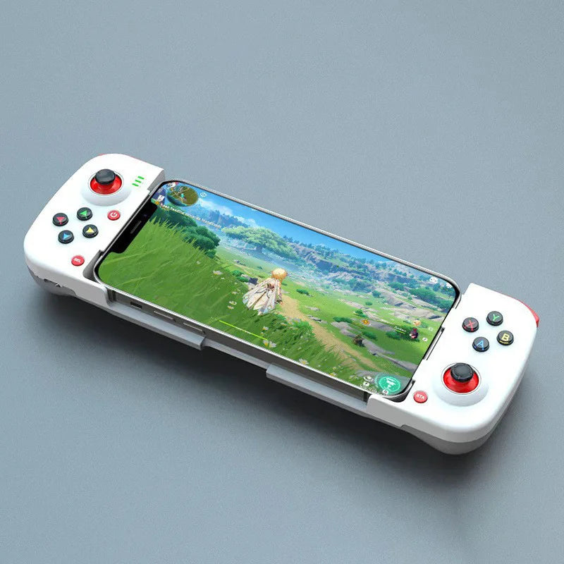 D3 Wireless Retractable Gamepad Bluetooth 5.0 For Smart Phone Android IOS Devices Joystick for PS3/ PS4 PC Video Game Controller Zpaxo White