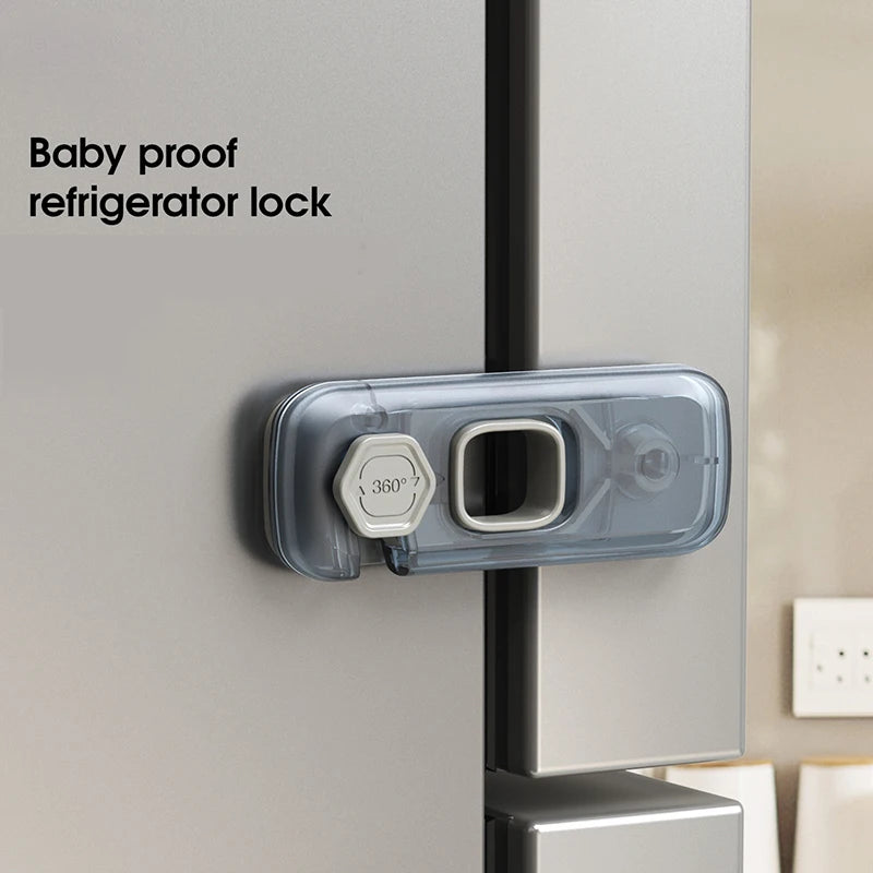 Home Refrigerator Lock Fridge Freezer Door Catch Toddler Kids Child