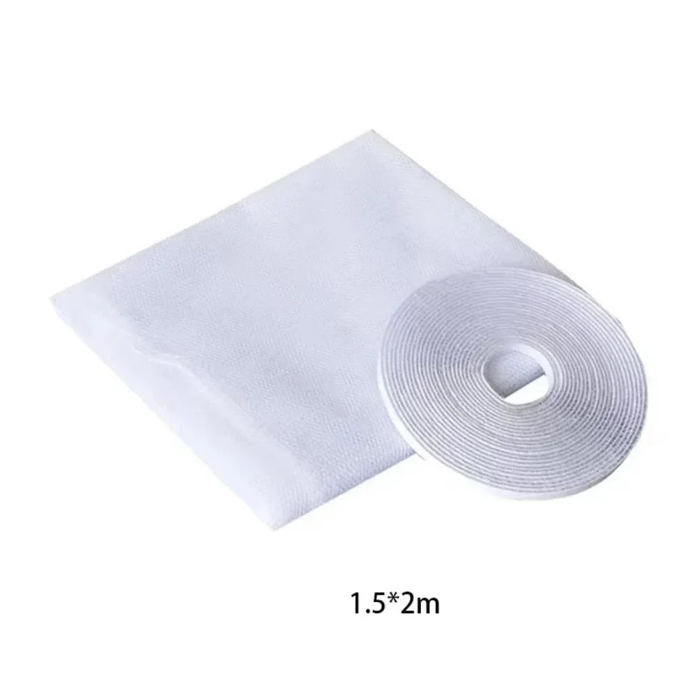 Anti Fly Mosquito Net DIY Self-Adhesive Fly Mosquito Window Net Mesh Mosquito Insect Bug Net Curtains Zpaxo 1.5x2 White