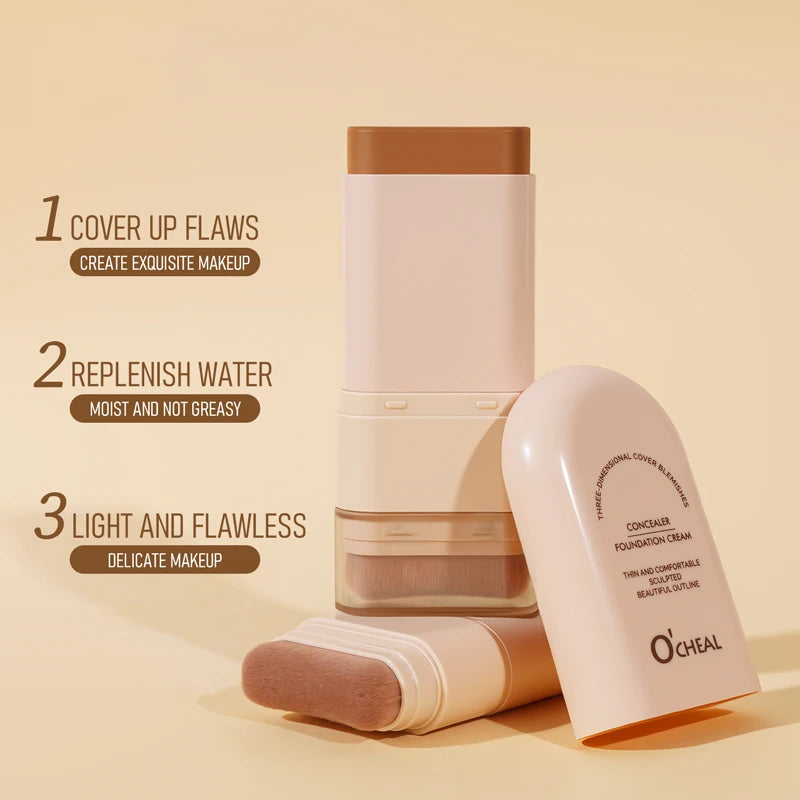 Rotating Concealer Foundation Stick Moisturizing Lightweight Conceals