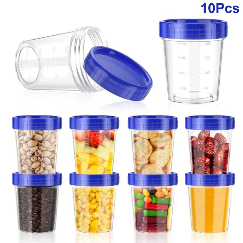 5 Reusable Stackable Plastic Dip Sauce Containers Salad Dressing Zpaxo