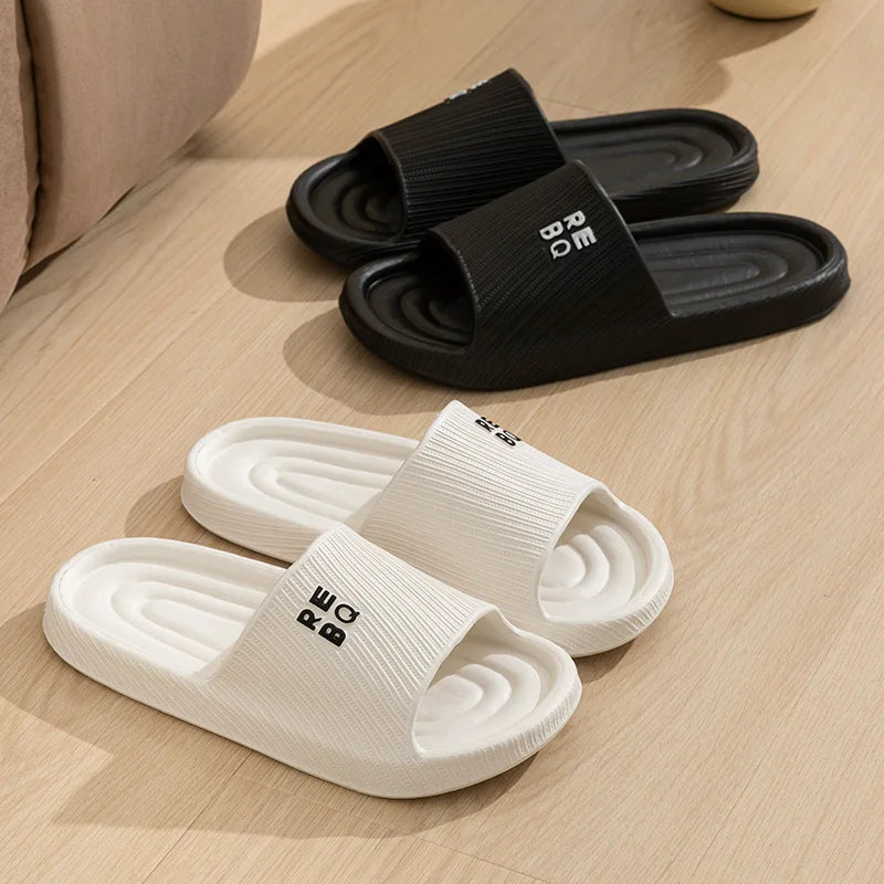 SHAJI Unisex Couple Cloud Slides Summer EVA Non Slip Slippers