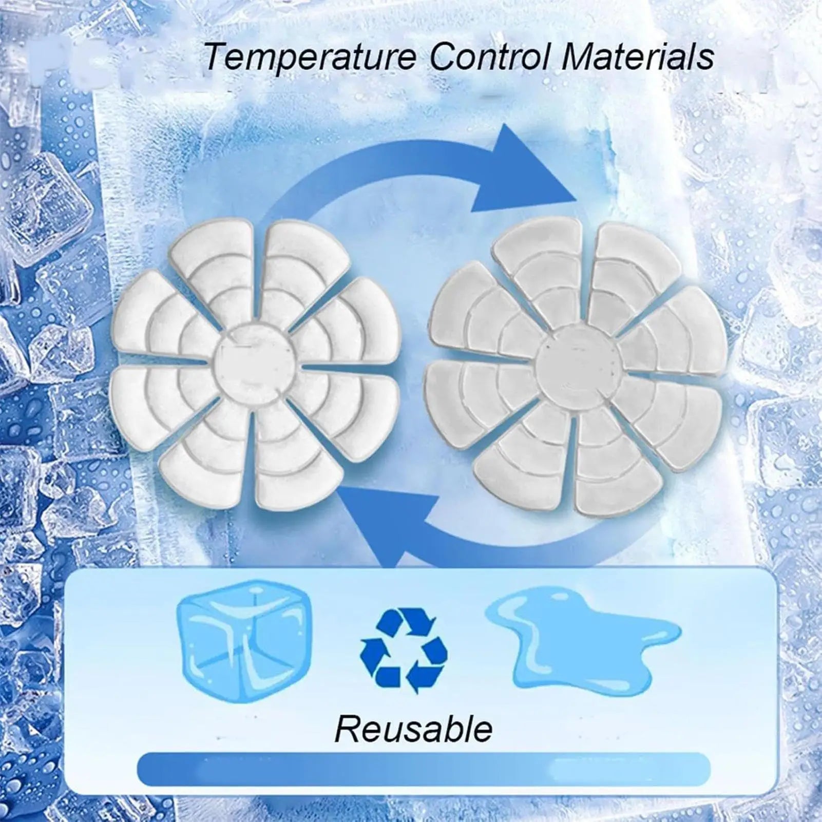 Summer Hard Hat Cooling Pad Reusable Helmet Ice Heatstroke Prevention