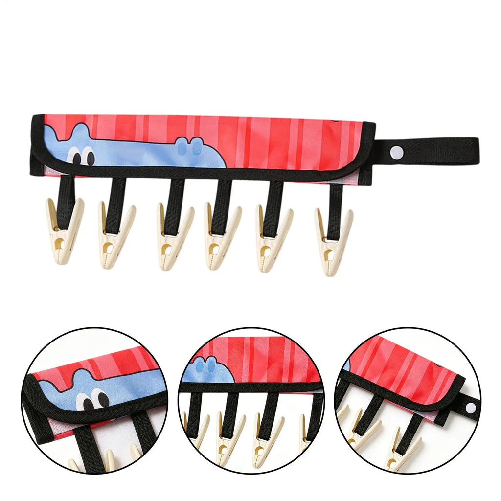 Travel Hangers Foldable 6 Clips Socks Drying Rack Compact Clothes