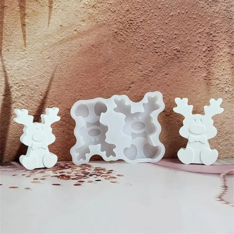 Holiday Decoration Elks Silicone Mold Easy Demolding DIY Craft Projects Zpaxo