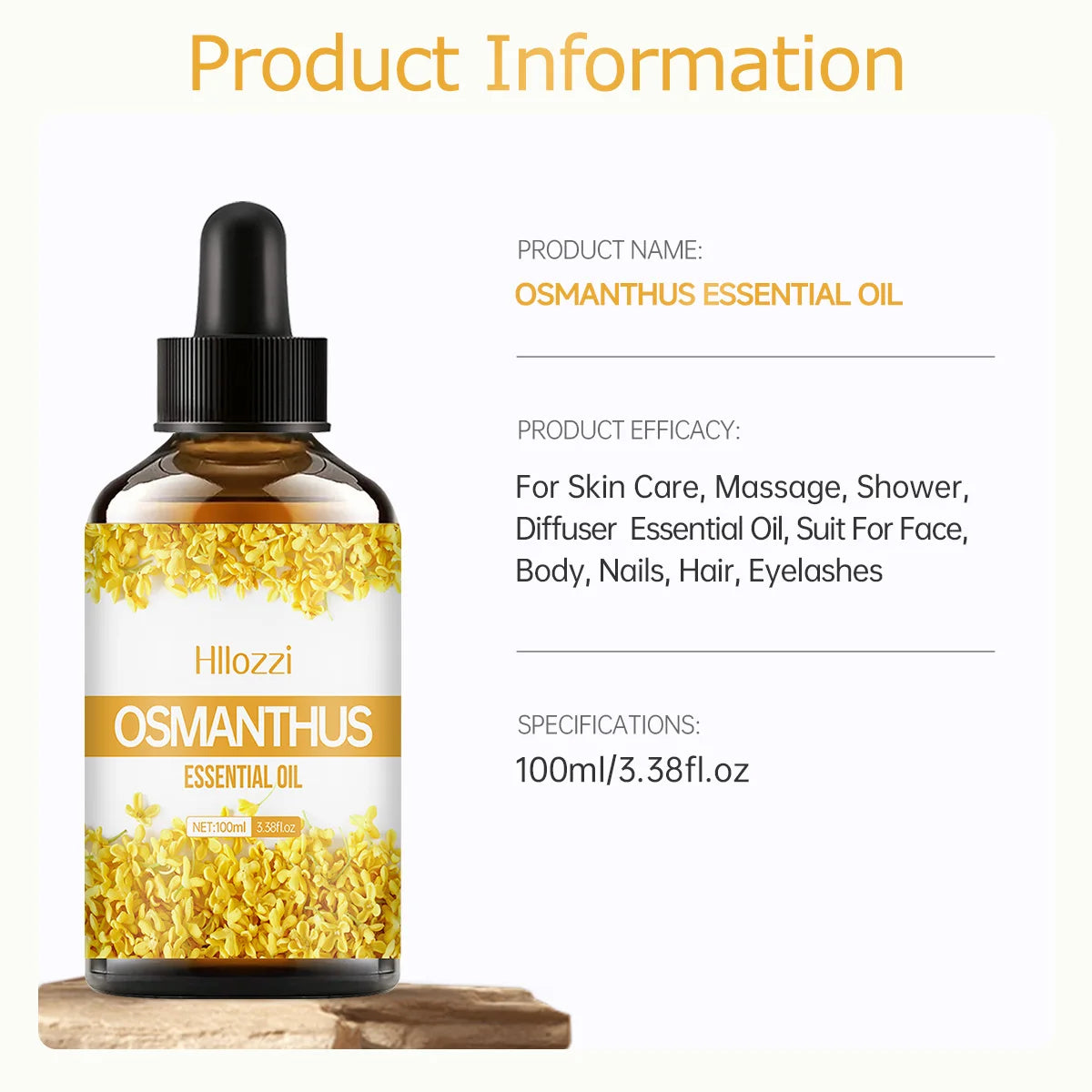 OSMANTHUS ESSENTIAL OIL a high-quality moisturizing nourishing massage oil with a refreshing scent, suitable for all skin types Zpaxo