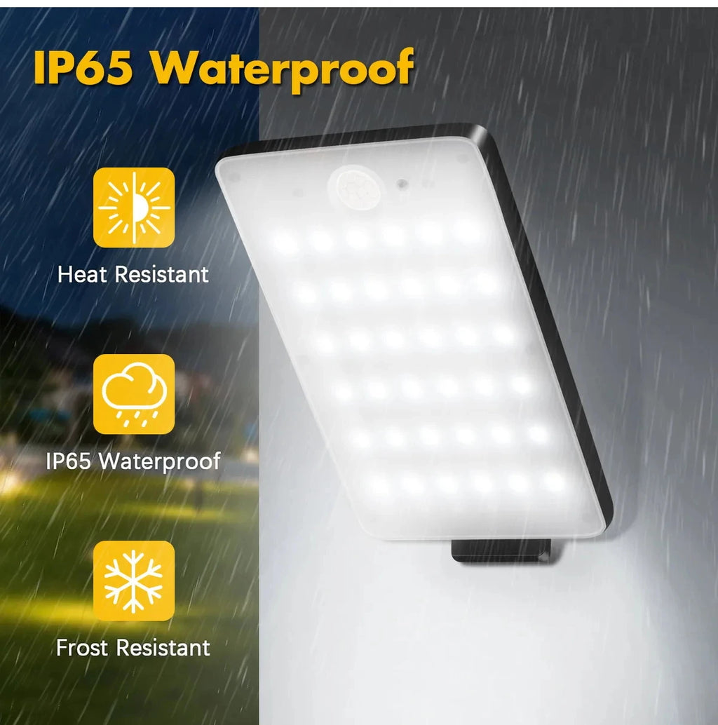 Bright Outdoor Sunights 6000mAh Large Battery Security Lamp Remote Zpaxo