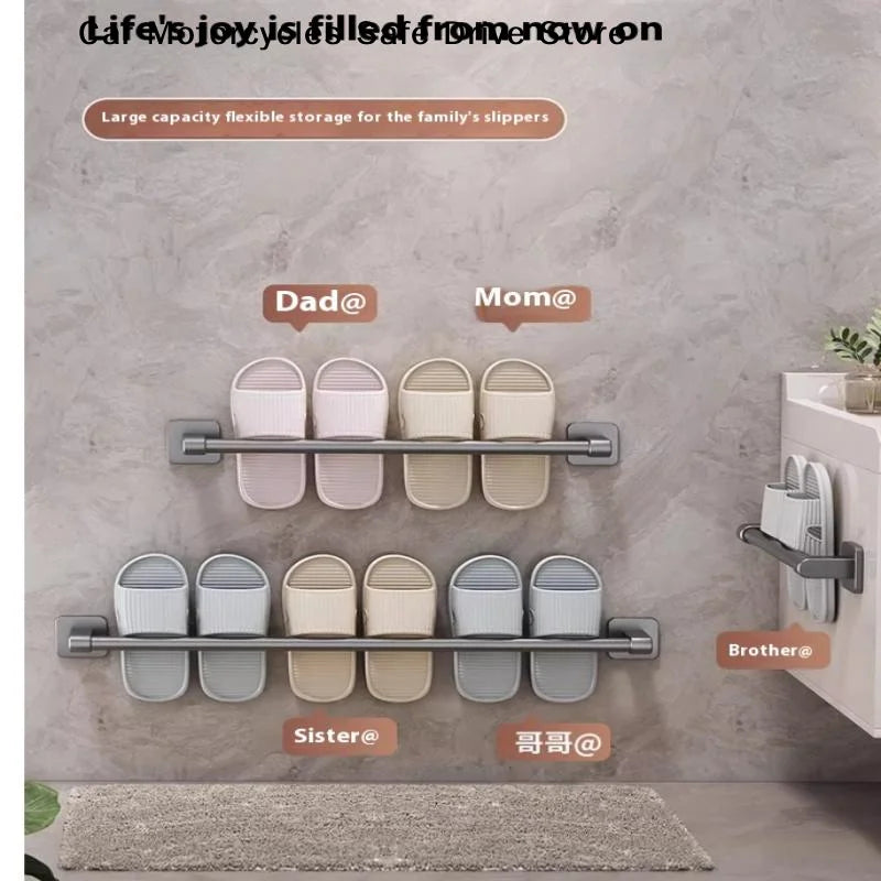 Non-drilling Towel Rack Double Layer Self Adhesive Bathroom Shower