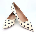 Black & White Polka Dot Heels – Retro Faux Leather Pumps