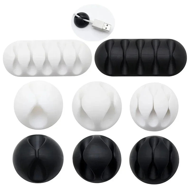 1 Self-adhesive Wire Fixer Cable Organizers Holder Silicone Data