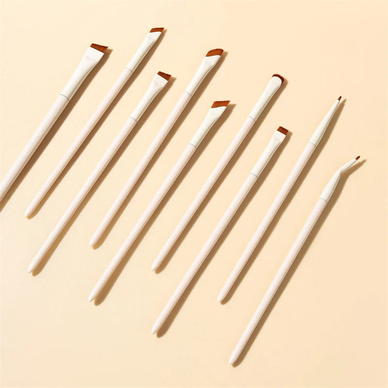 1/3/7/9pcs White Upgrade Blade Eyeliner Brush Eye Makeup Brushes Set Ultra Thin Fine Angle Flat Eyebrow Precise Detail Brush Zpaxo