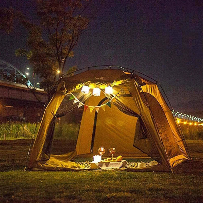 Solar Power Inflatable Camping Lights Outdoor LED Lamp Frosted RGB Zpaxo