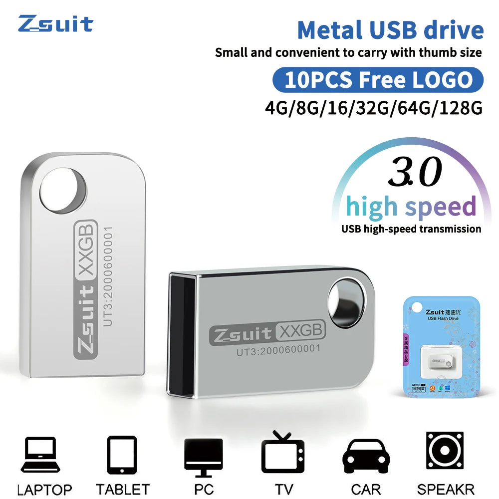 Zsuit 10PCS 32GB 64GB USB Flash Drive 16GB Pen Drive 4GB 8GB Pendrive 16GB 128GB Memory Stick Real Capacity Waterproof U Disk Zpaxo