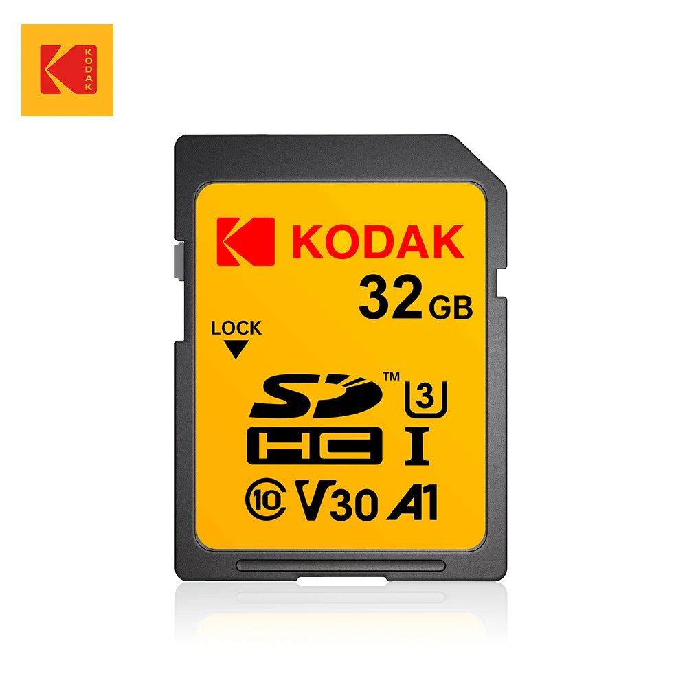 KODAK V30 256GB SD Card UHS-I U3 High Speed Up To 100MB/s Perfect for Full HD Video 64G 128G sd Memory Card SDXC For Camera Zpaxo UHS-1 32GB