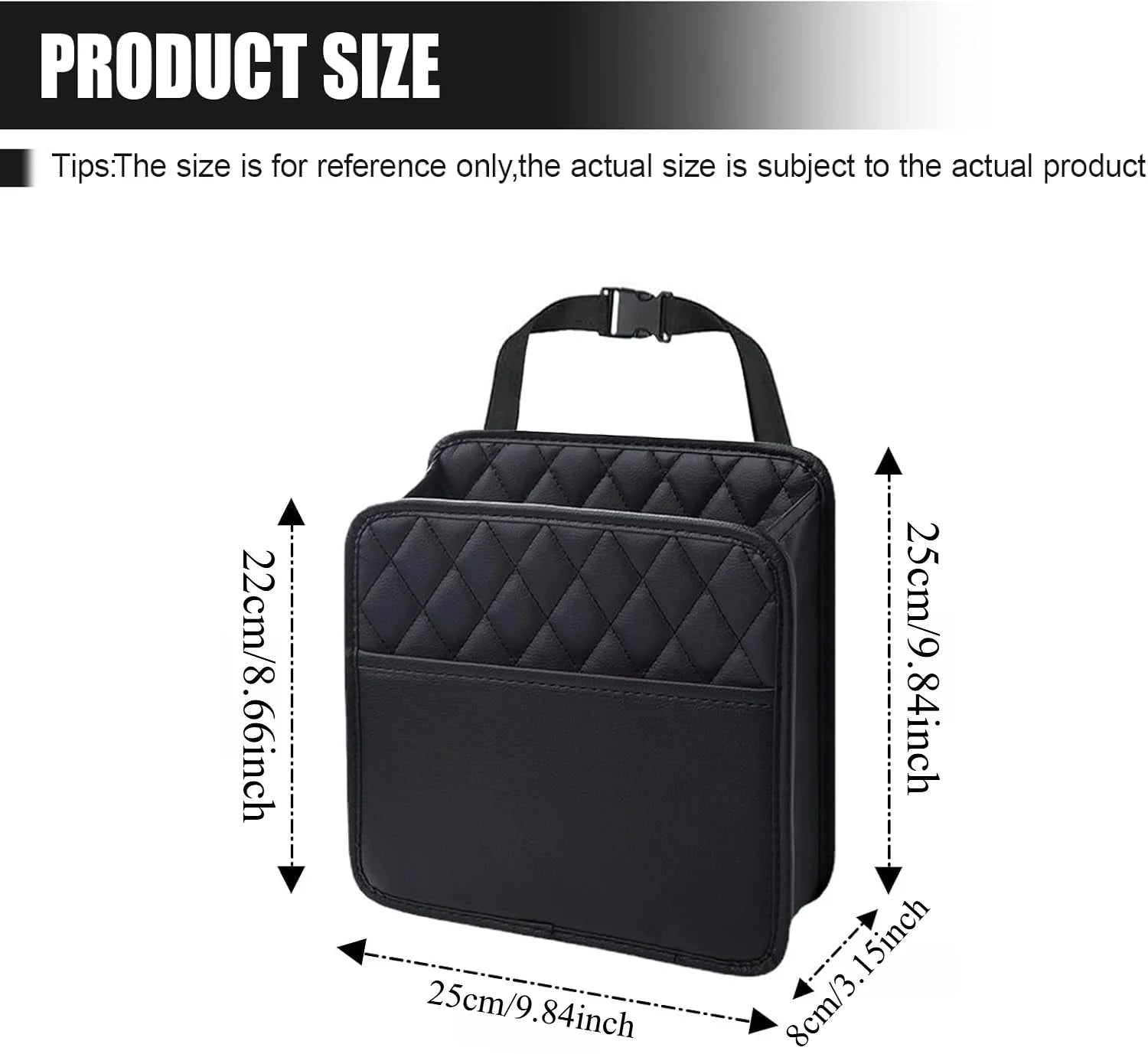 PU Leather Car Seat Back Organizer – Multi-Pocket Kick Mat