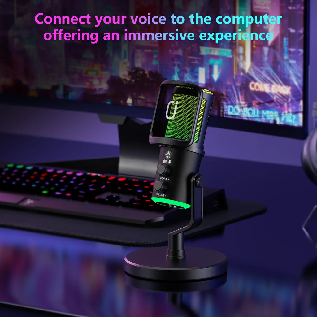 USB XLR Dynamic Microphone Podcast Recording Computer Gaming