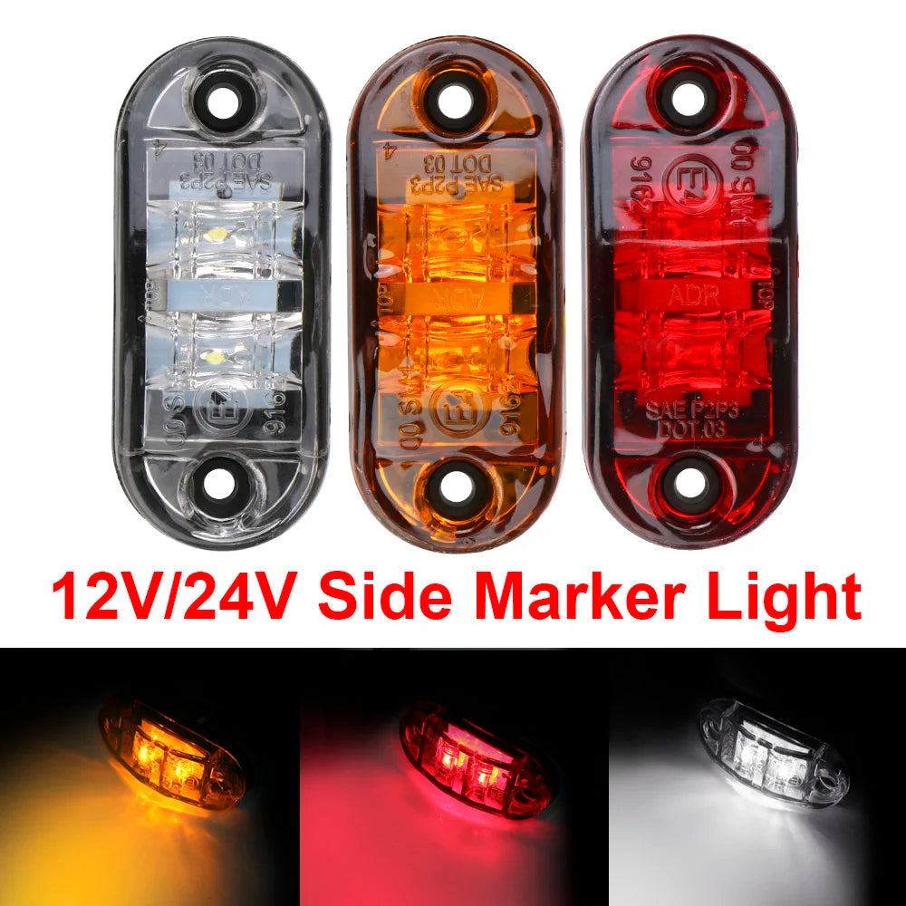 LED Side Marker Lamp Warning Lights Clearance Trailer Truck Caravan 1