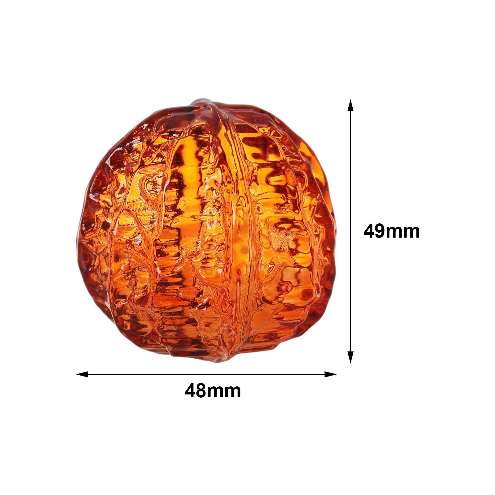 Glass Artificial Fruit Figurine – Decorative Desk Statue & Gift Glass Fruit Figurine Zpaxo Walnut