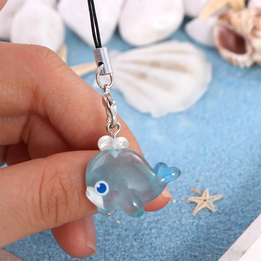 Fashion Lanyard Fish Phone Chain Sea Creature Keychain Hanging Rope Zpaxo