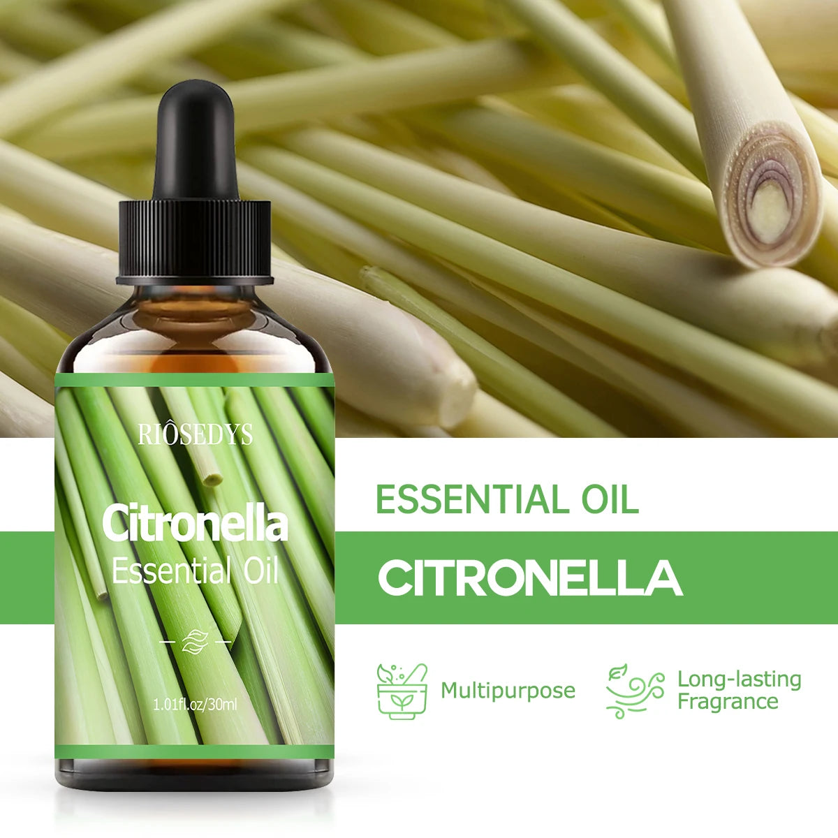CITRONELLA essential oil natural fragrance, is suitable for body massage treatments ,hair care anddiffuser Zpaxo