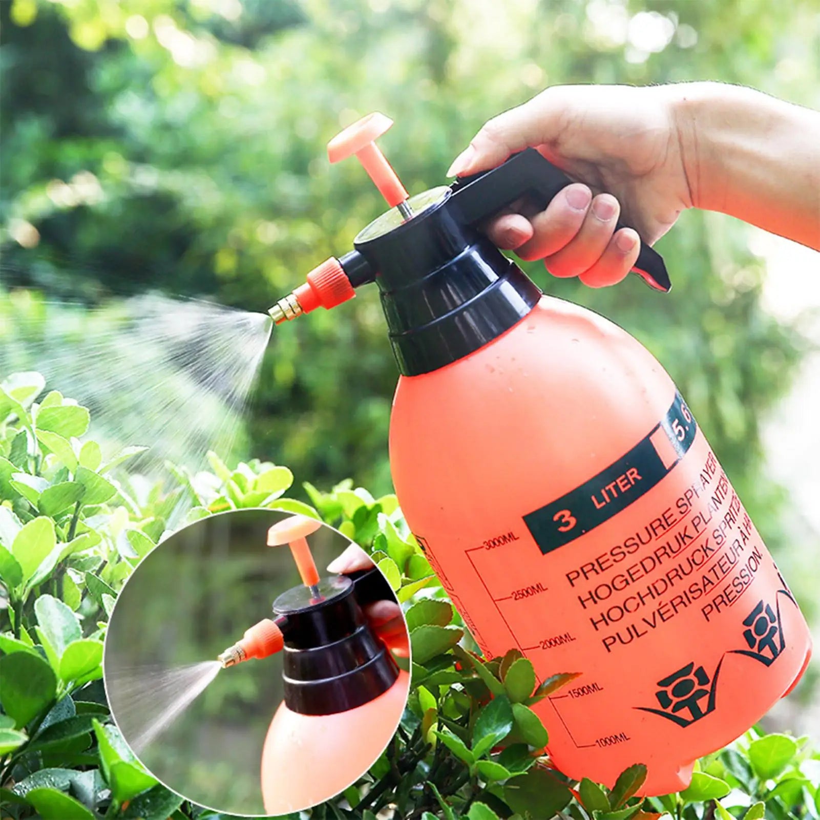 2/3L Hand Pressure Garden Sprayer – Adjustable Nozzle Bottle Garden Sprayer Bottle Zpaxo