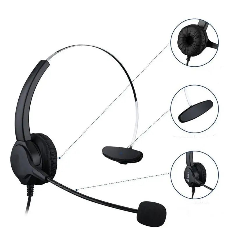 652F Office Call Centre Headsets Telephones Noise Cancelling Zpaxo