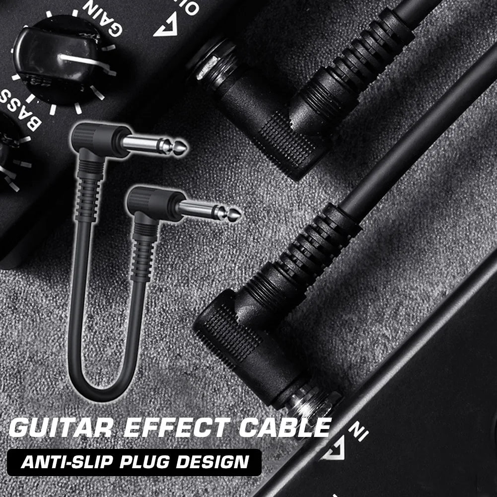 1- Guitar Bass Effect Pedal Patch Cable 1 Right Angle Shielded Low