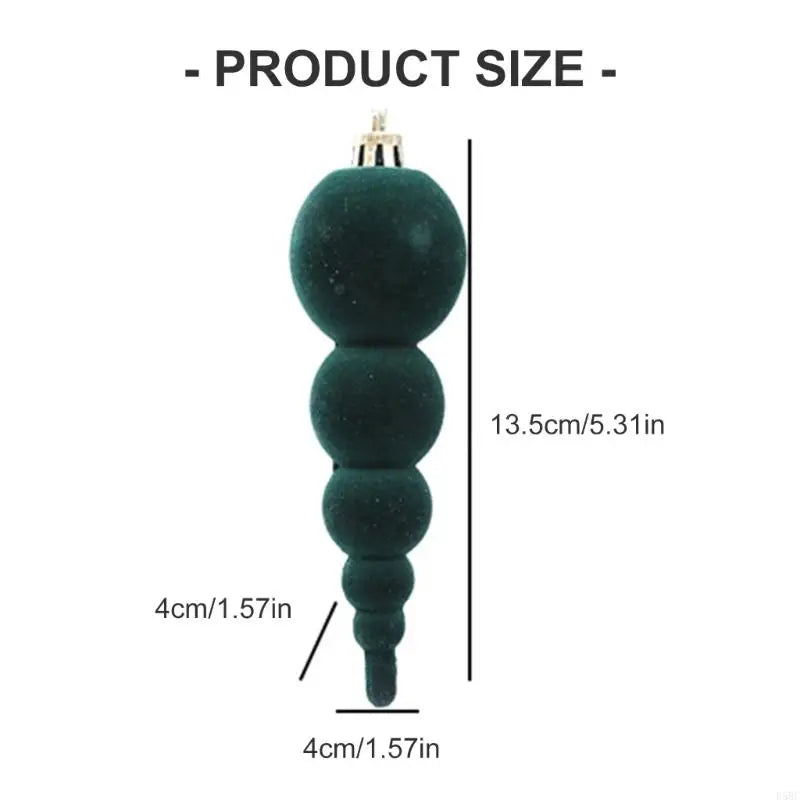 Soft Flocking Gourd Holiday Ornaments Christmas Tree Decoration
