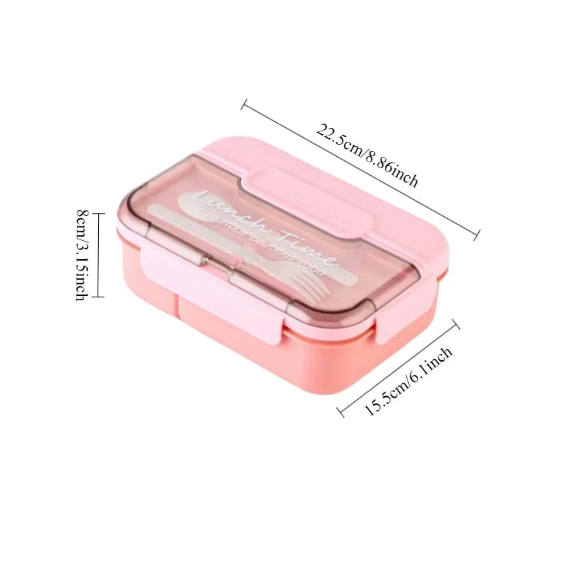 Bento box with cutlery, large capacity plastic lunch box, large capacity all-in-one sealed lunch box, suitable for school and of Zpaxo